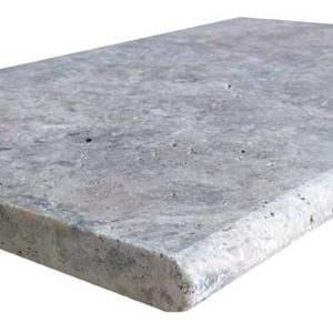 Aqua Silver Travertine Bullnose Pool Coping Haus Collective Brisbane Gold Coast Sunshine Coast Northern Rivers