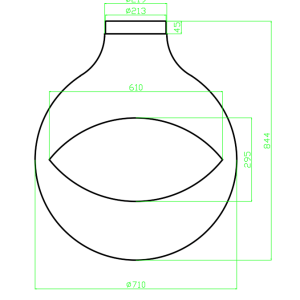 Zen Suspended Wood Firelpace Unit Dimensions