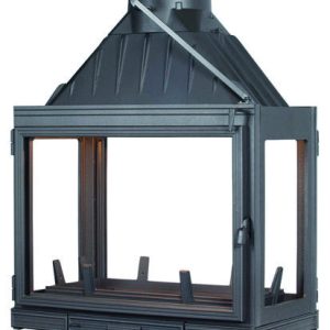 Seguin Multivision 4 Sided Cast Iron Fireplace Product Shot Haus Collective Brisbane Gold Coast Northern Rivers Toowoomba