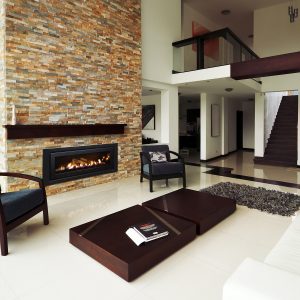 Gas Fire Log Set Lifestyle Insitu Family Living room