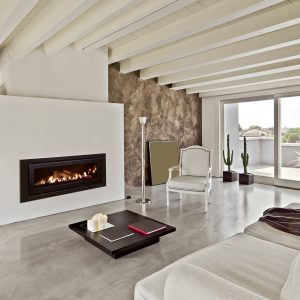 Gas Fire Log Set Lifestyle Insitu Family Living room modern