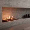 Log Fireplace Built In Main