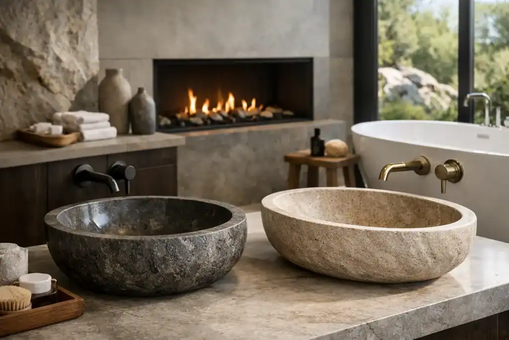 Stone Basins for Refined Bathrooms