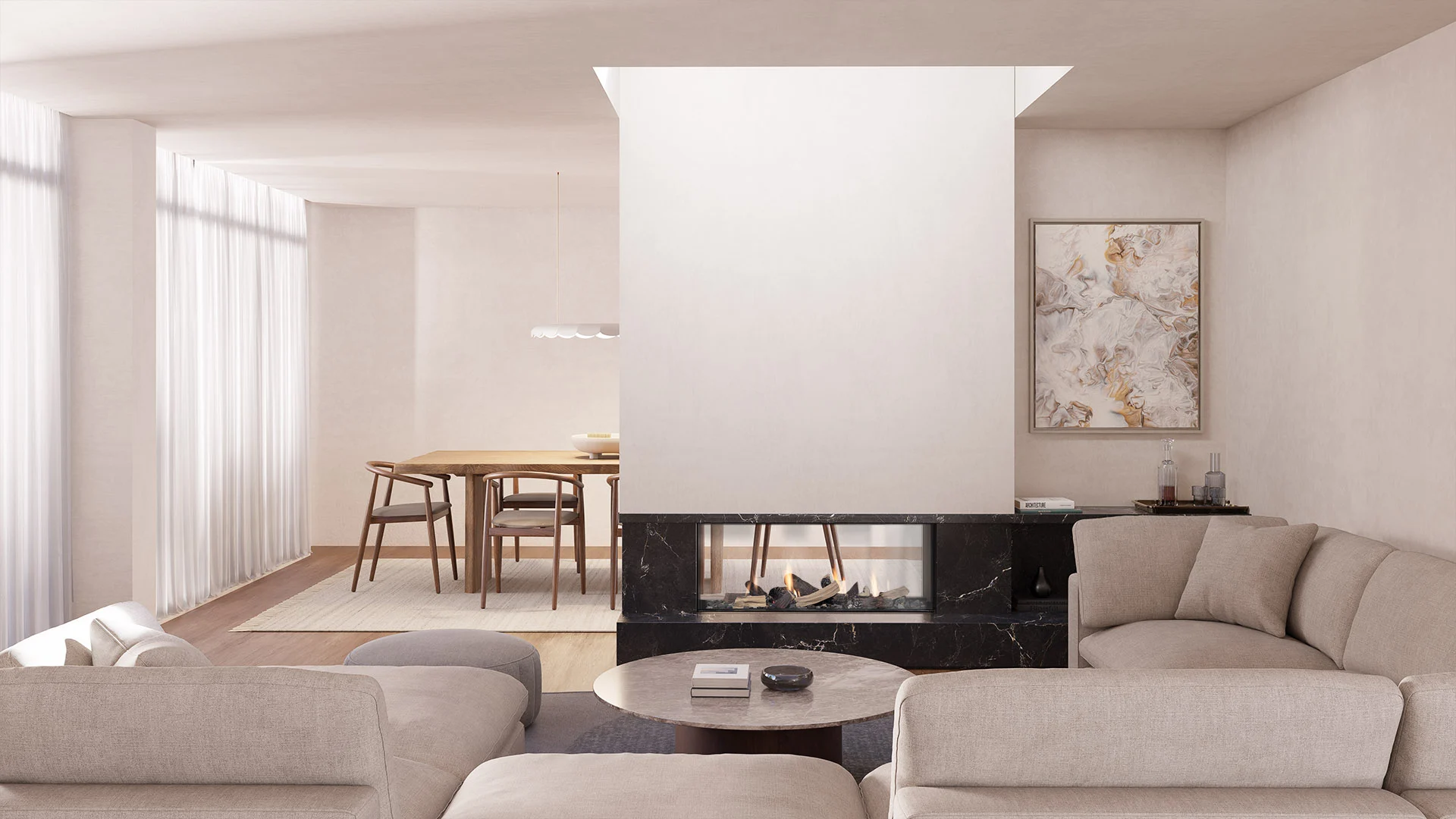 ESCEA DS DOUBLE SIDED FIREPLACE HAUS COLLECTIVE BRISBANE GOLD COAST SUNSHINE COAST