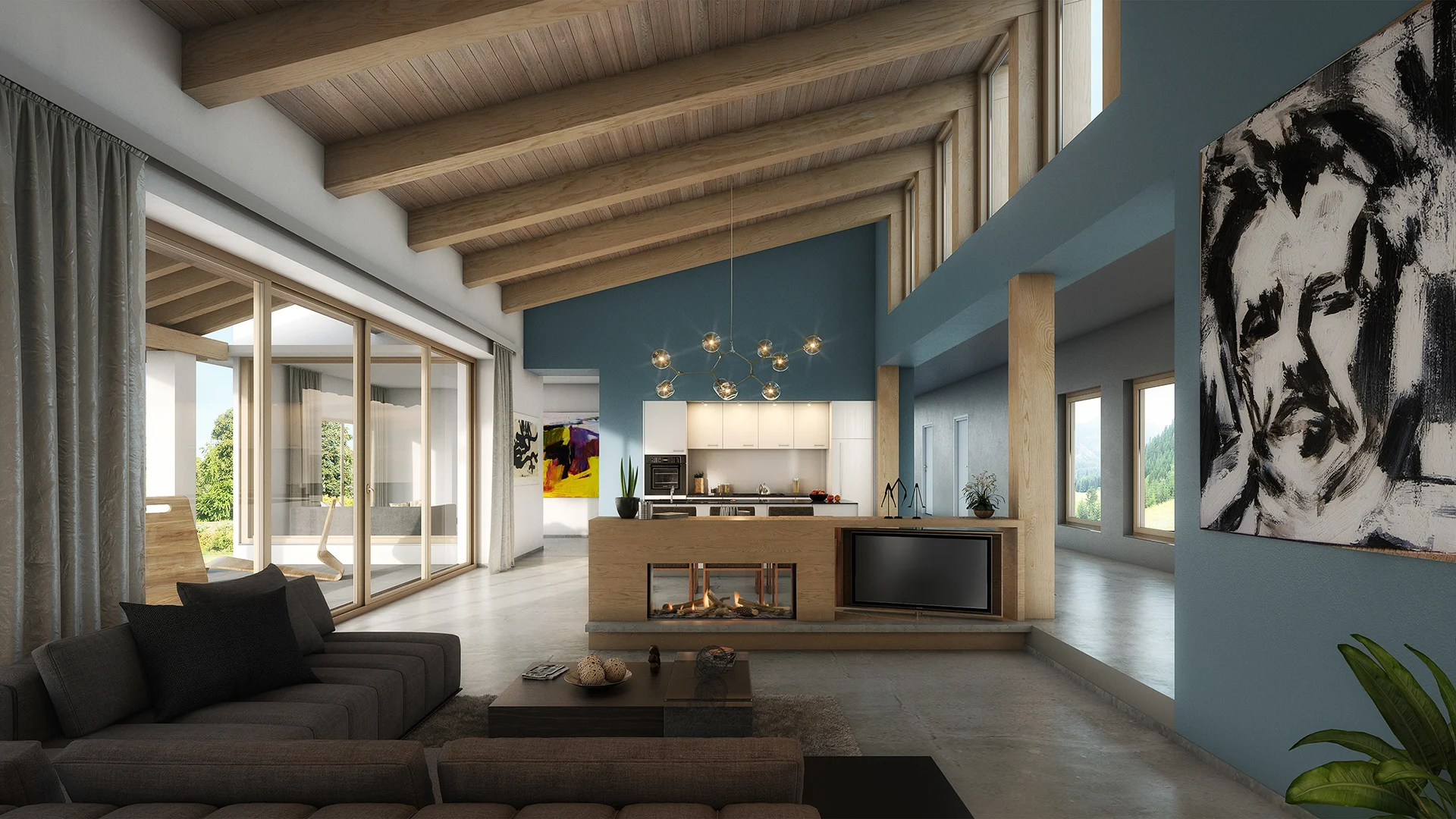 ESCEA DS DOUBLE SIDED FIREPLACE HAUS COLLECTIVE BRISBANE GOLD COAST SUNSHINE COAST