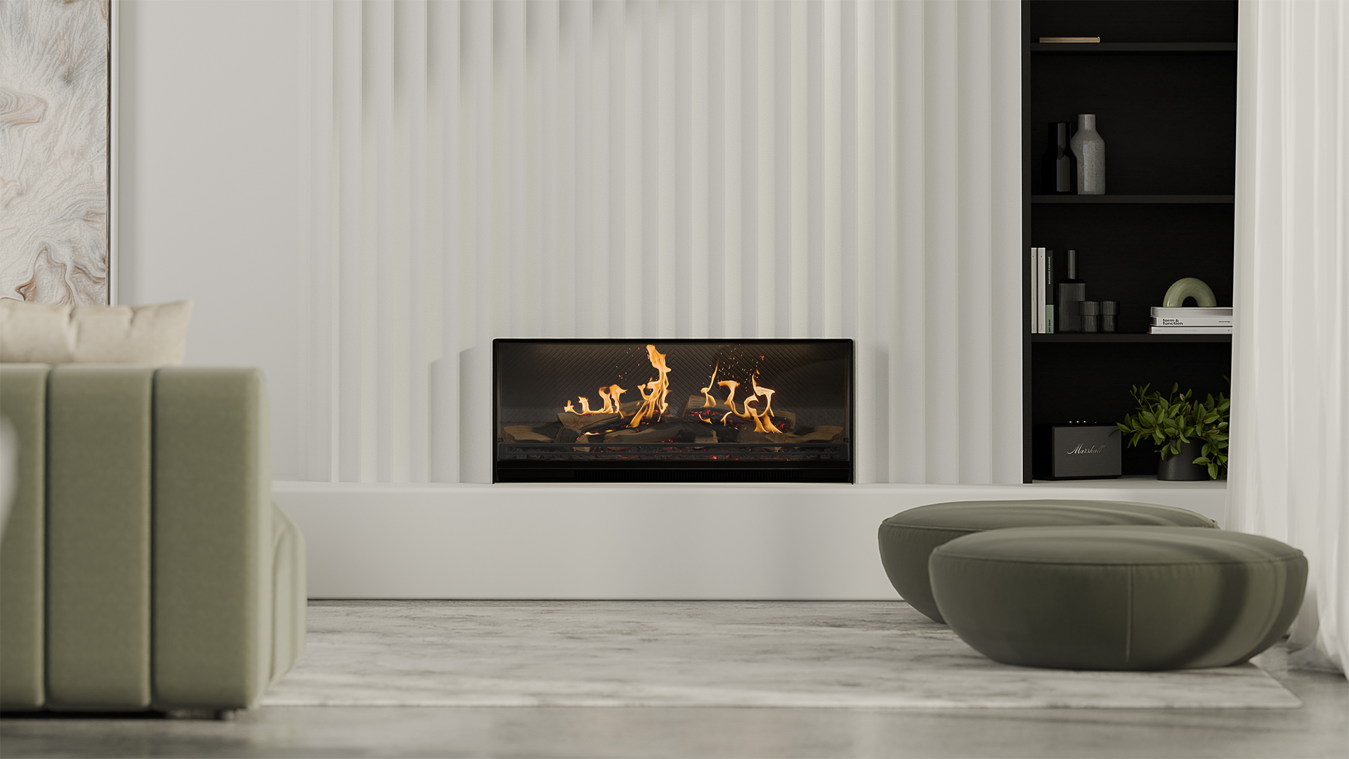 ESCEA LE HOLOGRAPHIC ELECTRIC FIREPLACE HAUS COLLECTIVE BRISBANE GOLD COAST SUNSHINE COAST