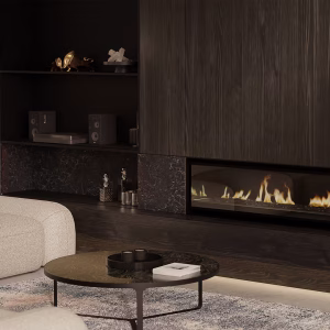 Escea LR Holographic Electric Fireplace Lifestyle Haus Collective Brisbane Gold Coast Sunshine Coast